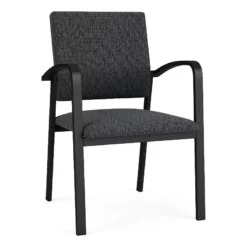 Lesro Newport 18.5" Fabric Waiting Reception Guest Chair In Navy/Black -CYMAX Sales 2702681 L