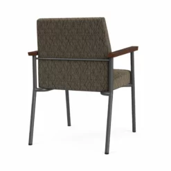 Lesro Mystic Fabric/Metal Reception Guest Chair In Charcoal/Gray -CYMAX Sales 2702690 2 L 1