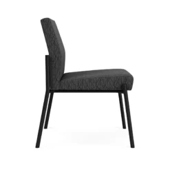 Lesro Mystic Fabric/Metal Reception Armless Guest Chair In Black/Black 38 Lesro Mystic Fabric/Metal Reception Armless Guest Chair In Black/Black -CYMAX Sales 2702697 1 L
