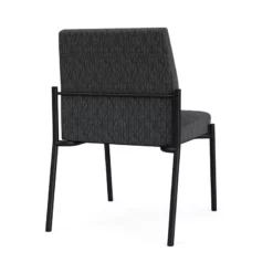 Lesro Mystic Fabric/Metal Reception Armless Guest Chair In Black/Black 39 Lesro Mystic Fabric/Metal Reception Armless Guest Chair In Black/Black -CYMAX Sales 2702697 2 L