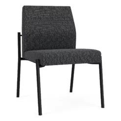 Lesro Mystic Fabric/Metal Reception Armless Guest Chair In Black/Black 37 Lesro Mystic Fabric/Metal Reception Armless Guest Chair In Black/Black -CYMAX Sales 2702697 L