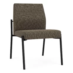 Lesro Mystic Fabric/Metal Reception Armless Guest Chair In Black/Black 34 Lesro Mystic Fabric/Metal Reception Armless Guest Chair In Black/Black -CYMAX Sales 2702714 L