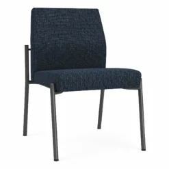 Lesro Mystic Fabric/Metal Reception Armless Guest Chair In Charcoal/Black 40 Lesro Mystic Fabric/Metal Reception Armless Guest Chair In Charcoal/Black -CYMAX Sales 2702716 L 2