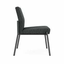 Lesro Mystic Fabric/Metal Reception Armless Guest Chair In Charcoal/Blue 38 Lesro Mystic Fabric/Metal Reception Armless Guest Chair In Charcoal/Blue -CYMAX Sales 2702717 1 L 3