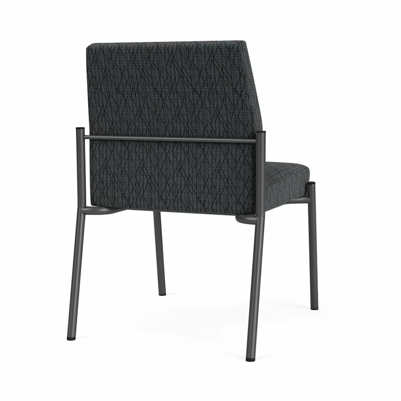 Lesro Mystic Fabric/Metal Reception Armless Guest Chair In Charcoal/Blue 20 Lesro Mystic Fabric/Metal Reception Armless Guest Chair In Charcoal/Blue - Image 18