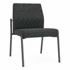 Lesro Mystic Fabric/Metal Reception Armless Guest Chair In Charcoal/Black 37 Lesro Mystic Fabric/Metal Reception Armless Guest Chair In Charcoal/Black -CYMAX Sales 2702717 L 2