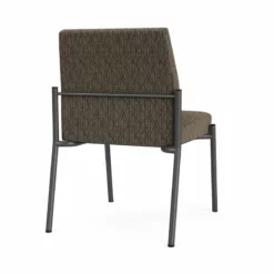 Lesro Mystic Fabric/Metal Reception Armless Guest Chair In Charcoal/Navy -CYMAX Sales 2702718 2 L 1