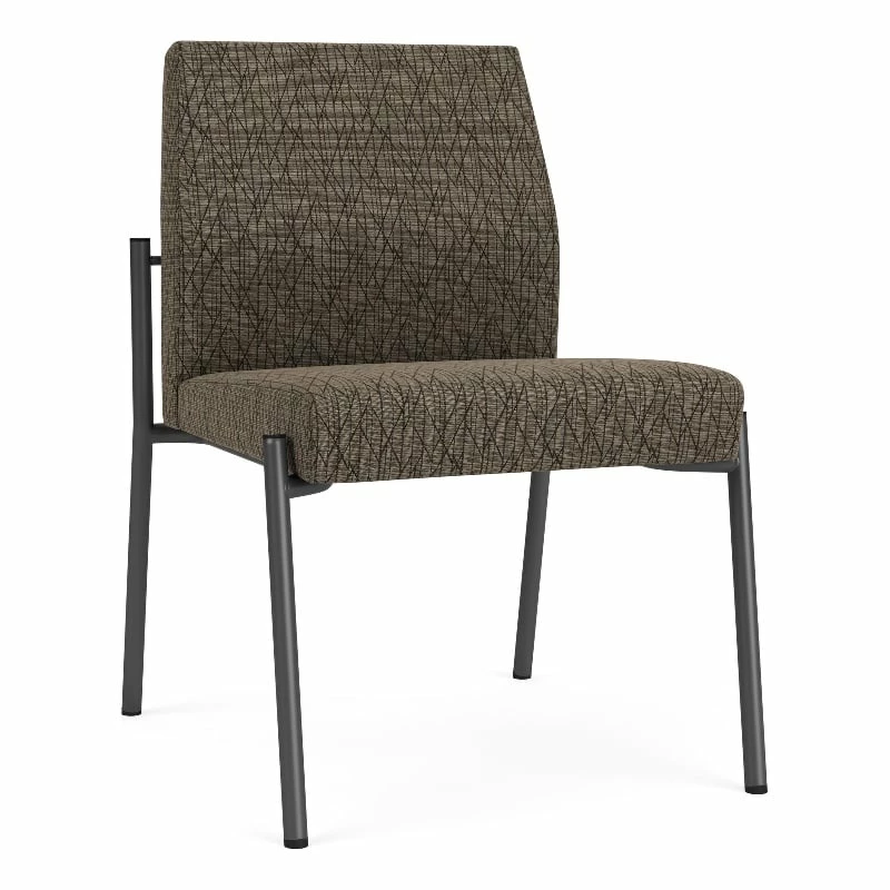 Lesro Mystic Fabric/Metal Reception Armless Guest Chair In Charcoal/Blue 15 Lesro Mystic Fabric/Metal Reception Armless Guest Chair In Charcoal/Blue - Image 13