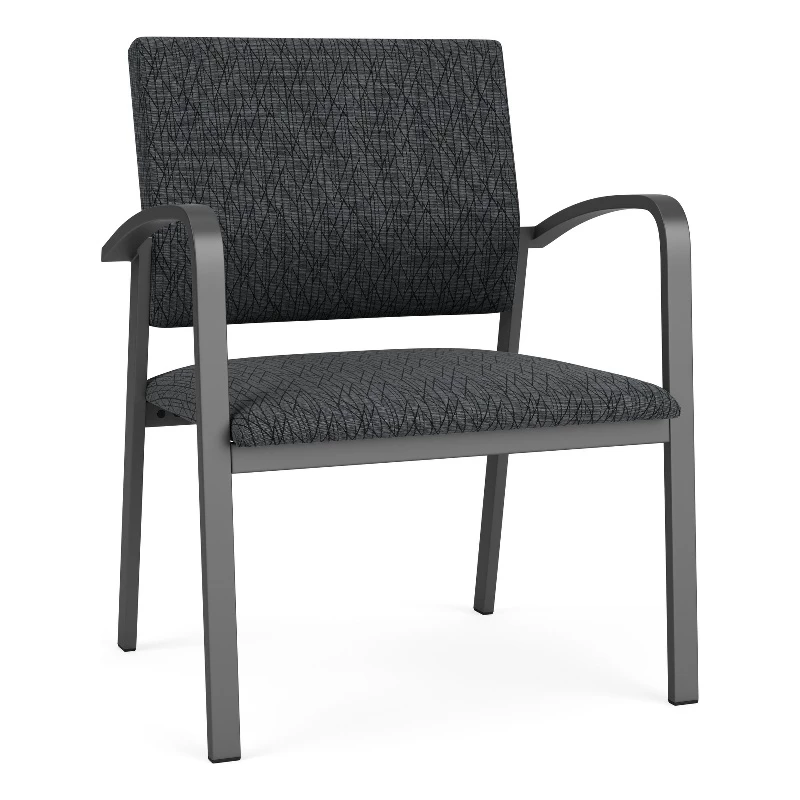 Lesro Newport 18.5" Fabric Reception Wide Guest Chair In Blue/Charcoal 18 Lesro Newport 18.5" Fabric Reception Wide Guest Chair In Blue/Charcoal - Image 16