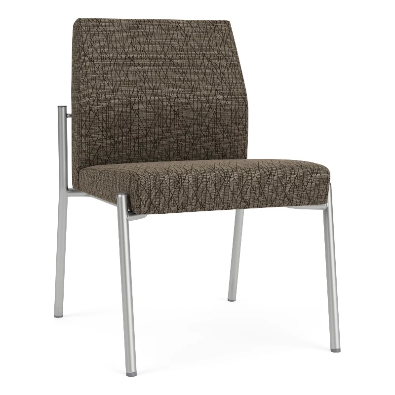 Lesro Mystic Fabric/Metal Reception Armless Guest Chair In Silver/Blue 15 Lesro Mystic Fabric/Metal Reception Armless Guest Chair In Silver/Blue - Image 13