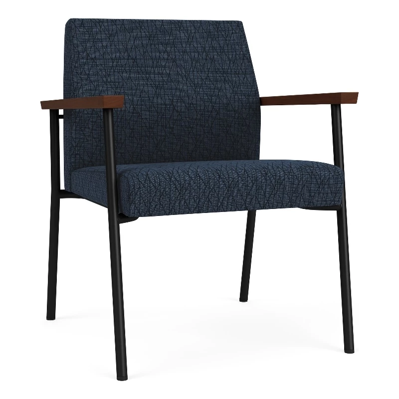 Lesro Mystic Fabric/Metal Reception WideGuest Chair In Black/Navy 21 Lesro Mystic Fabric/Metal Reception WideGuest Chair In Black/Navy - Image 19