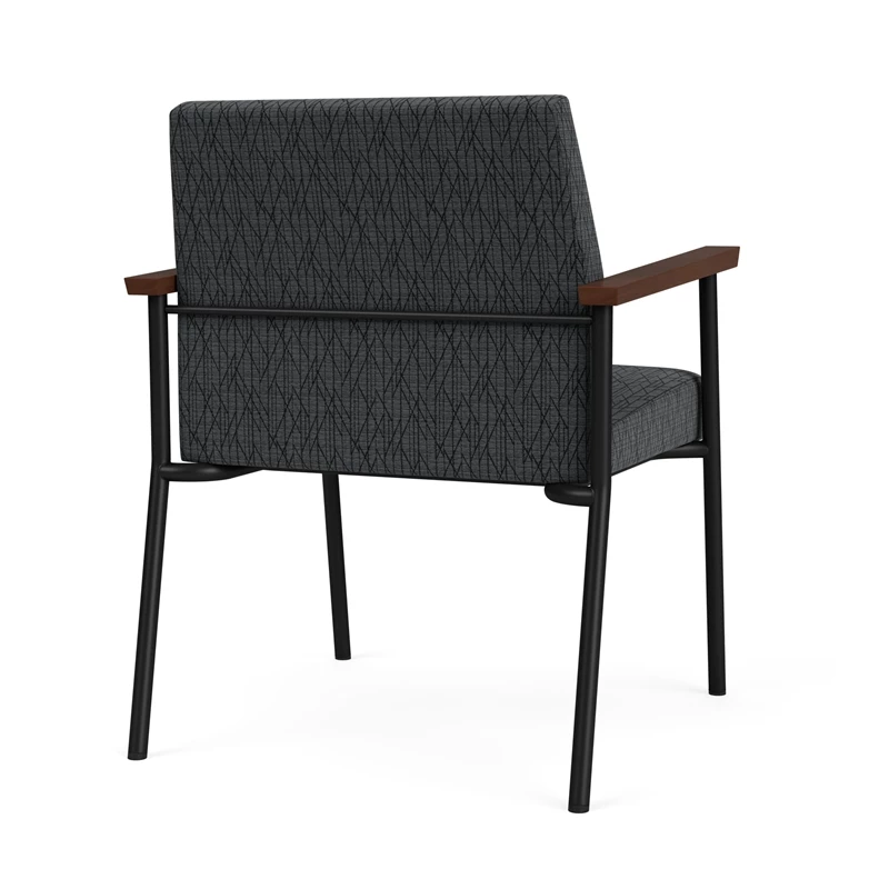 Lesro Mystic Fabric/Metal Reception WideGuest Chair In Black/Navy 20 Lesro Mystic Fabric/Metal Reception WideGuest Chair In Black/Navy - Image 18