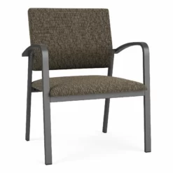 Lesro Newport 18.5" Fabric Reception Wide Guest Chair In Black/Charcoal -CYMAX Sales 2702770 L 1