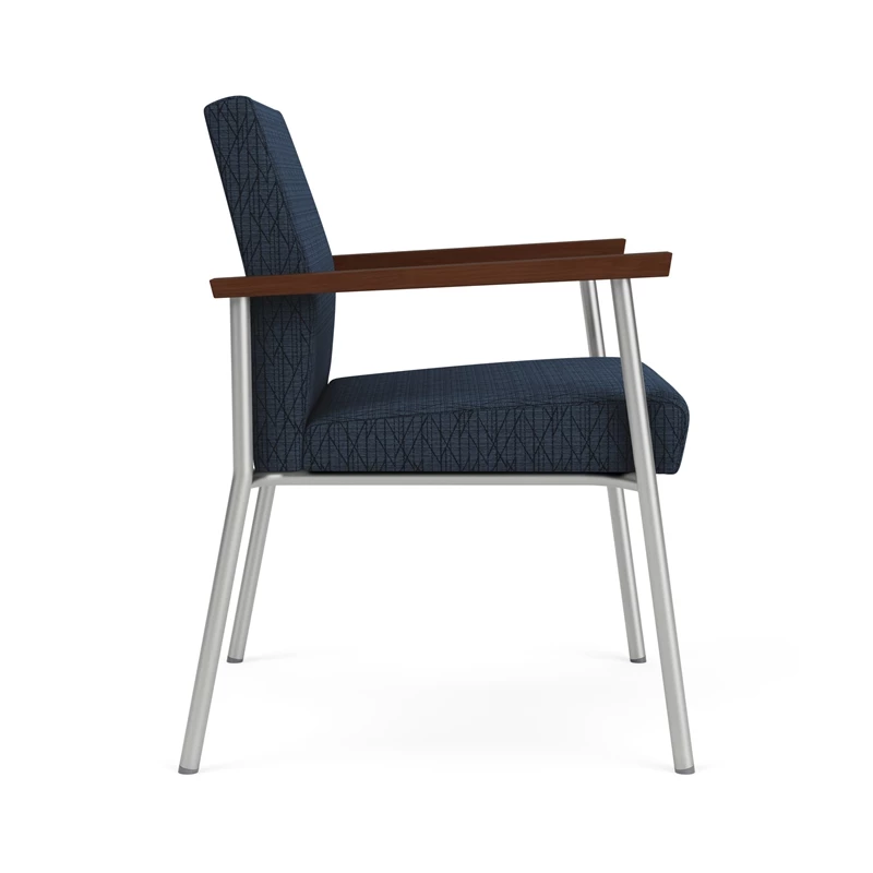 Lesro Mystic Fabric/Metal Reception WideGuest Chair In Silver/Black 22 Lesro Mystic Fabric/Metal Reception WideGuest Chair In Silver/Black - Image 20