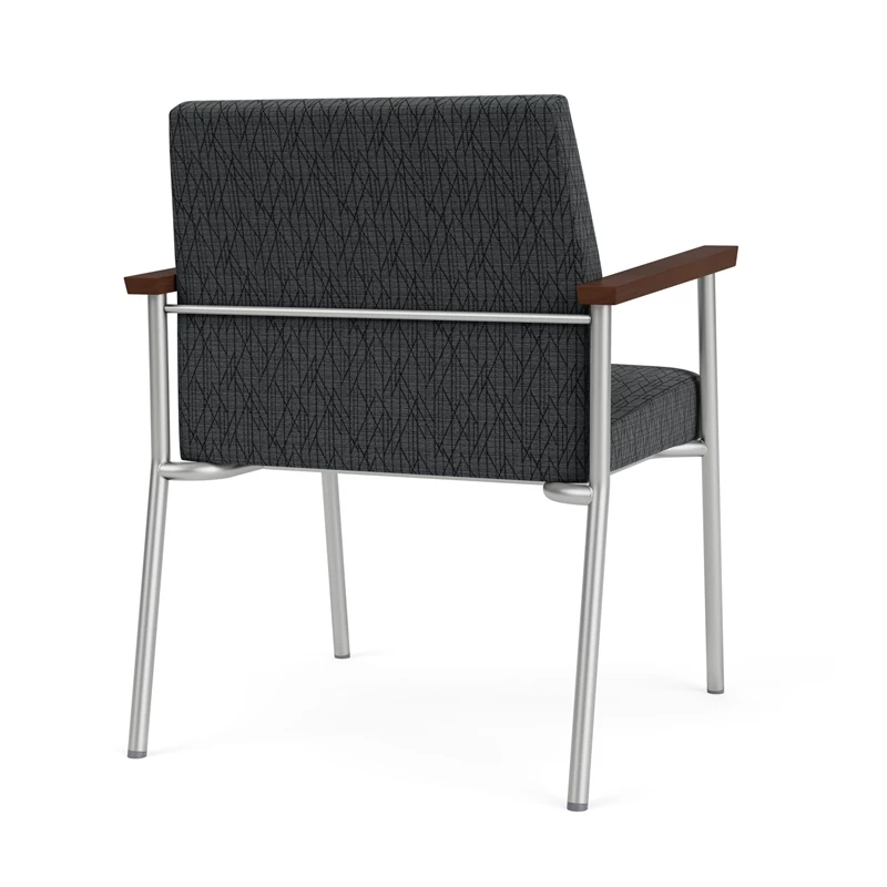 Lesro Mystic Fabric/Metal Reception WideGuest Chair In Silver/Black 20 Lesro Mystic Fabric/Metal Reception WideGuest Chair In Silver/Black - Image 18