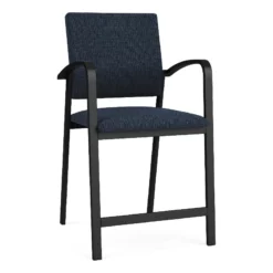 Lesro Newport 24.5" Fabric Waiting Reception Hip Chair In Open House Black -CYMAX Sales 2702872 L