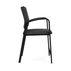 Lesro Newport 24.5" Fabric Waiting Reception Hip Chair In Open House Black -CYMAX Sales 2702873 1 L