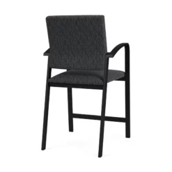 Lesro Newport 24.5" Fabric Waiting Reception Hip Chair In Open House Black -CYMAX Sales 2702873 2 L