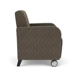 Lesro Siena 17.5" Fabric Lounge Reception Guest Chair In Gray And Black -CYMAX Sales 2702878 1 L