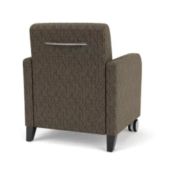 Lesro Siena 17.5" Fabric Lounge Reception Guest Chair In Gray And Black -CYMAX Sales 2702878 2 L