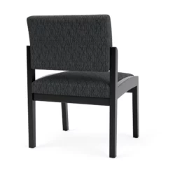Lesro Lenox Wood Fabric Reception Armless Guest Chair In Navy/Black -CYMAX Sales 2702897 2 L
