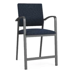 Lesro Newport 24.5" Fabric Waiting Reception Hip Chair In Gray/Charcoal -CYMAX Sales 2702900 L