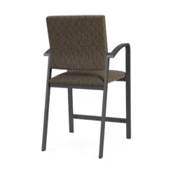 Lesro Newport 24.5" Fabric Waiting Reception Hip Chair In Gray/Charcoal -CYMAX Sales 2702902 2 L