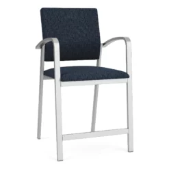 Lesro Newport 24.5" Fabric Waiting Reception Hip Chair In Blue/Silver 40 Lesro Newport 24.5" Fabric Waiting Reception Hip Chair In Blue/Silver -CYMAX Sales 2702904 L