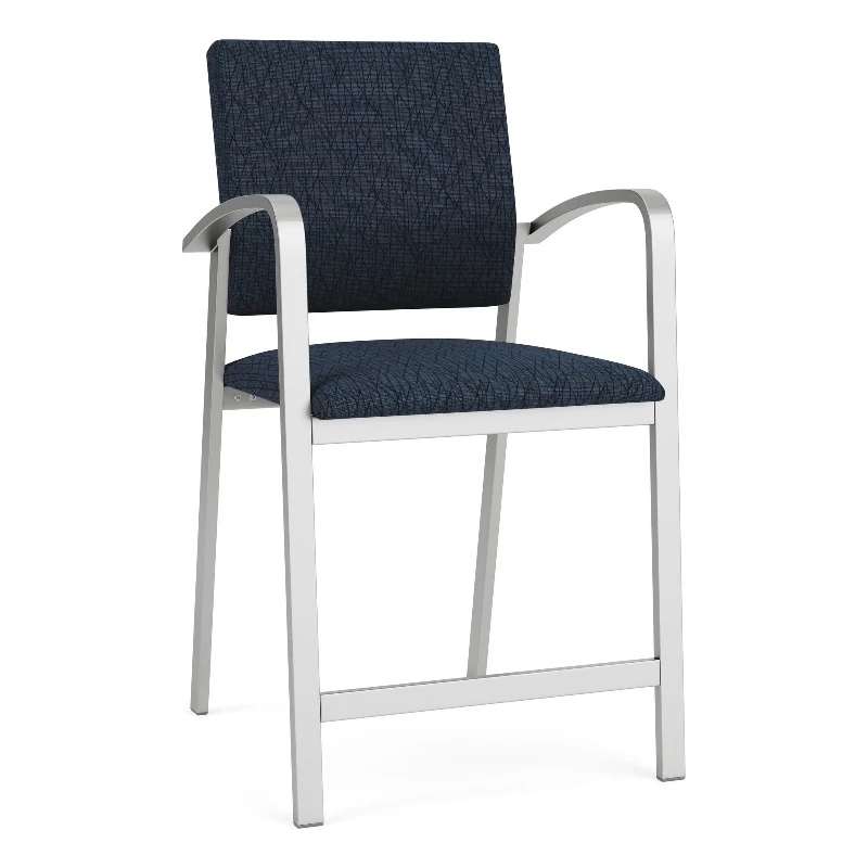 Lesro Newport 24.5" Fabric Waiting Reception Hip Chair In Blue/Silver 21 Lesro Newport 24.5" Fabric Waiting Reception Hip Chair In Blue/Silver - Image 19