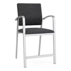 Lesro Newport 24.5" Fabric Waiting Reception Hip Chair In Blue/Silver 37 Lesro Newport 24.5" Fabric Waiting Reception Hip Chair In Blue/Silver -CYMAX Sales 2702905 L