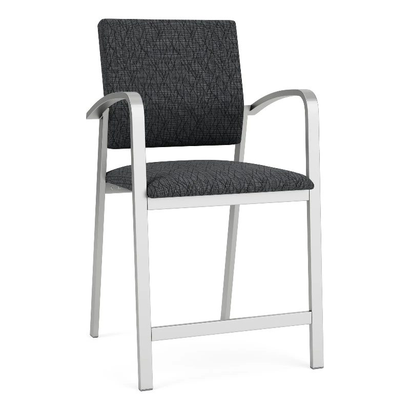 Lesro Newport 24.5" Fabric Waiting Reception Hip Chair In Blue/Silver 18 Lesro Newport 24.5" Fabric Waiting Reception Hip Chair In Blue/Silver - Image 16