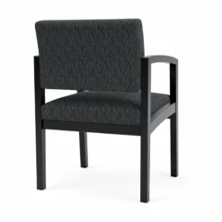 Lesro Lenox Wood Fabric Reception Guest Chair In Open House Navy/Black 39 Lesro Lenox Wood Fabric Reception Guest Chair In Open House Navy/Black -CYMAX Sales 2702927 2 L 1