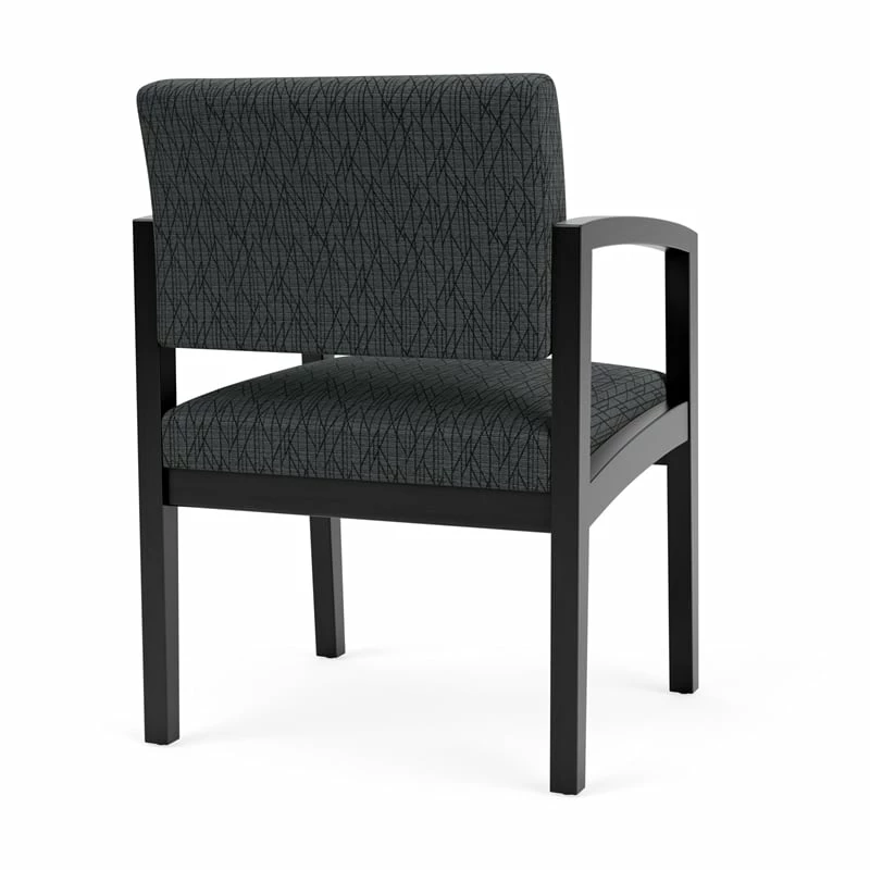Lesro Lenox Wood Fabric Reception Guest Chair In Open House Navy/Black 20 Lesro Lenox Wood Fabric Reception Guest Chair In Open House Navy/Black - Image 18