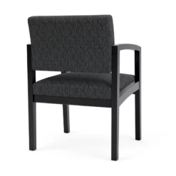 Lesro Lenox Wood Fabric Reception Guest Chair In Cobalt Blue/Black -CYMAX Sales 2702927 2 L
