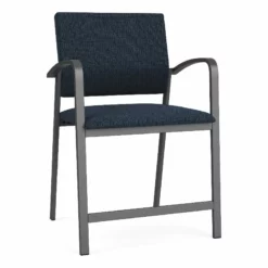 Lesro Newport 24.5" Fabric & Steel Reception Hip Chair In Gray And Charcoal 40 Lesro Newport 24.5" Fabric & Steel Reception Hip Chair In Gray And Charcoal -CYMAX Sales 2702936 L 1