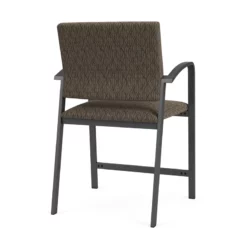 Lesro Newport 24.5" Fabric & Steel Reception Hip Chair In Navy And Charcoal -CYMAX Sales 2702938 2 L