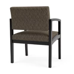 Lesro Lenox Wood Fabric Reception Wide Guest Chair In Navy/Black -CYMAX Sales 2702958 2 L