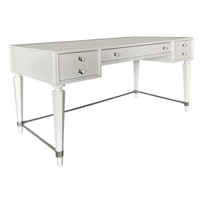 Home Square 2-Piece Set With Writing Desk And Rolling File In White 4 Home Square 2-Piece Set With Writing Desk And Rolling File In White - Image 2
