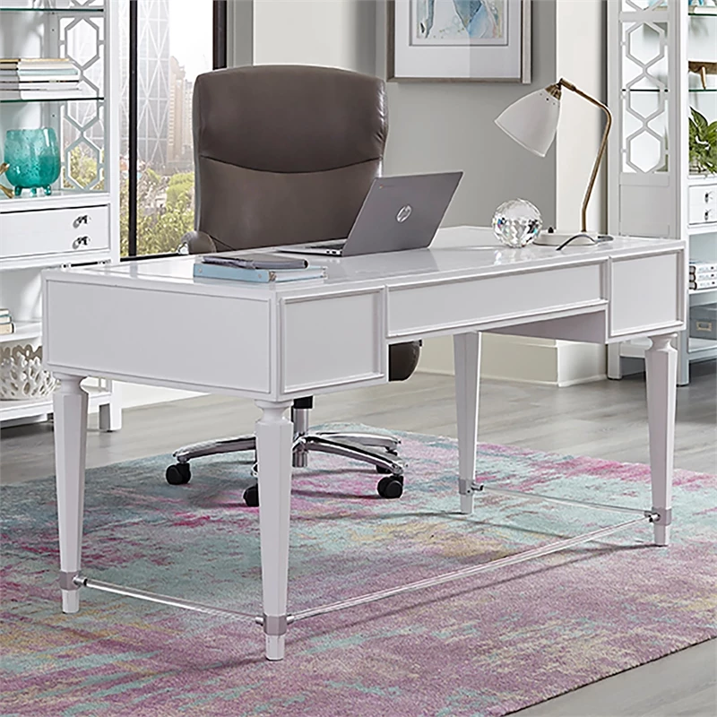 Home Square 2-Piece Set With Writing Desk And Rolling File In White 6 Home Square 2-Piece Set With Writing Desk And Rolling File In White - Image 4