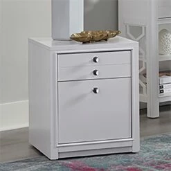 Home Square 2-Piece Set With Writing Desk And Rolling File In White 11 Home Square 2-Piece Set With Writing Desk And Rolling File In White -CYMAX Sales 2709387 4 L