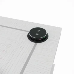 RoomAndLoft White Imperial Solid Wood Sit-Stand Storage Desk -CYMAX Sales 2725470 5 L