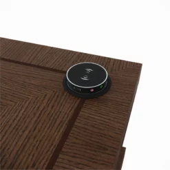 RoomAndLoft Brown Imperial Wood Sit-Stand Storage Desk With File Drawer Bookcase -CYMAX Sales 2725480 6 L