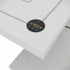 RoomAndLoft White Imperial Wood Sit-Stand Storage Desk With File Drawer Bookcase -CYMAX Sales 2725481 5 L