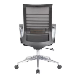 Boss Office Horizontal Mesh Back Task Chair With Aluminum Arms/Base In Black -CYMAX Sales 2725899 2 L
