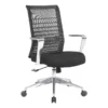 Boss Office Horizontal Mesh Back Task Chair With Aluminum Arms/Base In Black -CYMAX Sales 2725899 L