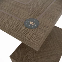 RoomAndLoft Gray Imperial Sit-Stand Storage Desk With Two File Drawer Bookcases -CYMAX Sales 2726429 5 L