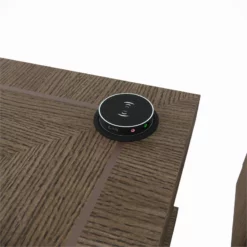 RoomAndLoft Gray Imperial Sit-Stand Storage Desk With Two File Drawer Bookcases -CYMAX Sales 2726429 6 L