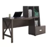 Benzara 1-Drawer Wood Office Desk With Rectangular Top In Walnut Brown -CYMAX Sales 2727451 L