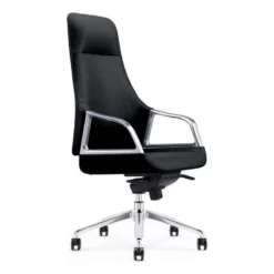 Benzara Cid Mal 24" Upholstered Fabric & Metal Office Chair In Chrome And Black