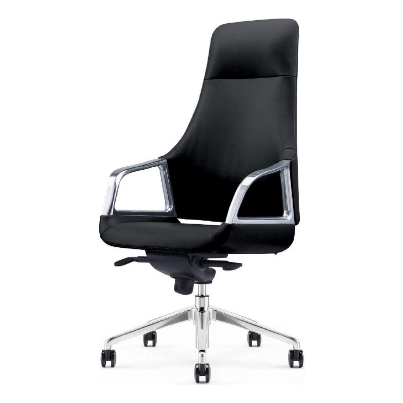 Benzara Cid Mal 24" Upholstered Fabric & Metal Office Chair In Chrome And Black 6 Benzara Cid Mal 24" Upholstered Fabric & Metal Office Chair In Chrome And Black - Image 4